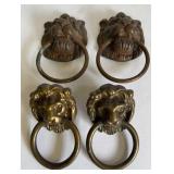 4-LIONHEAD BRASS PULLS