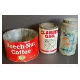 COFFEE-CLABBER GIRL AND CINNAMON TINS