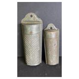 2-VINTAGE KITCHEN NUTMEG GRATERS