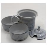 VTG FRENCH CREAMER GRANITEWARE SET
