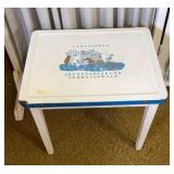 CHILDï¿½S PORCELAIN TOP TABLE WITH ALPHABETS AND