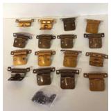 SET A 16 CABINET HINGES BRUSH BRASS