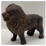 VTG CAST IRON LION BANK