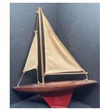 TOY TIN SAIL BOAT