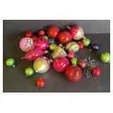 VINTAGE CHRISTMAS BULBS AND HOOKS