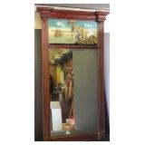 walnut wall mirror