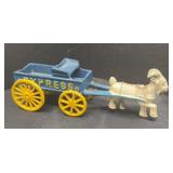CAST ITON EXPRESS WAGON AND GOAT