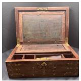 VTG WOODEN INLAID  WRITING BOX