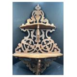 Victorian-style fretwork wall shelf