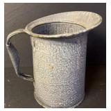 GRAY GRANITEWARE MILK PITCHER