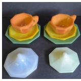 8 PC AKRO AGATE CHILDS DISHES -OCTAGON