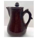 BENNINGTON POTTERY LIDDED COFFEE POT-ROCKINGHAM