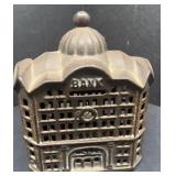VTG CAST IRON BUILDING BANK