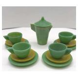 VTG CHILDS "SLAG GLASS" TYPE TEA SET