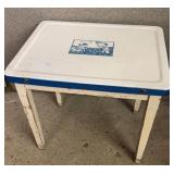 SMALL CHILDS PORCELAIN TOP TABLE