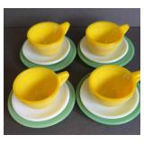 SET OF 4 AKRO AGATE CHILDS DISHES