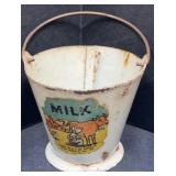 LOUIS MARX MINIATURE MILK PAIL-METAL