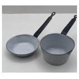 MINI GRANITEWARE SKILLET AND SAUCE PAN