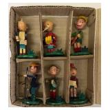 1950S WOOD CARVED AND PAINTED NODDER TOYS