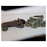 Antique Race Car and Harley Cycle