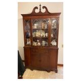 Mahogany China Cabinet (ONE Piece) 45 x 17 x 82