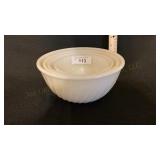 Four Piece Fire King Nesting Bowl Set