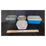 Two Pyrex Refrigerator Dishes and Two
