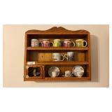 Coffee Mug Shelf w/ Maxine Coffee Mugs 24.5 x 5 x