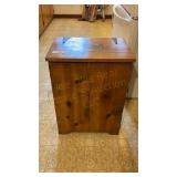 Wooden Trashcan 17.5 x 13 x 24