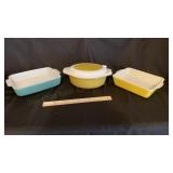 Three Pyrex Baking Dishes