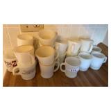 Federal, Fire King, and Galaxy Mugs