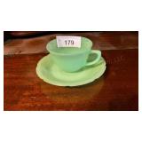 Jadeite Cup and Saucer