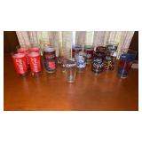 Coca-Cola, Pepsi, Dr. Pepper, and 7Up Glasses