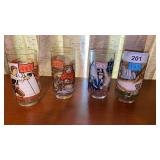 Four 1983 Return of the Jedi Burger King Glasses