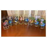 Peanuts, Chipmunks, Disney, and McDonalds Glasses