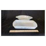 Fire King Divided Dish and a Dish