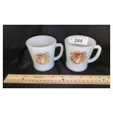 Two Fire King Esso Coffee Mugs