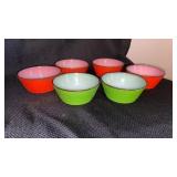 Six Fire King Bowls