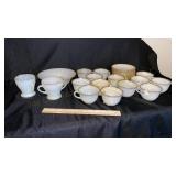 Set Fire King Gold-Rimmed Dishes