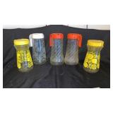 Three Tang Pitchers and Two Juice Pitchers