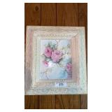 Framed Hand Painted Artist Signed Tile