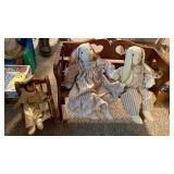 Doll Bench and Doll Chair w/ Nurse Doll and