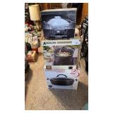 Stock Pots and Porcelain Baker w/ Warmer Stand