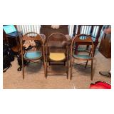 Three Bentwood Folding Chairs