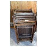 Ten Wooden Folding Chairs