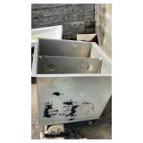 Deep Divided Stainless Steel Sink 25.25 x 26 x 34