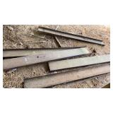 Five Steel U-Beams Approx. 76 x 8