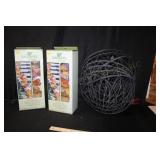 2 Outdoor Butterfly Lights & 7 Wall Baskets