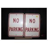 2 "No Parking" Signs