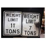 2 "Weight Limit" Signs